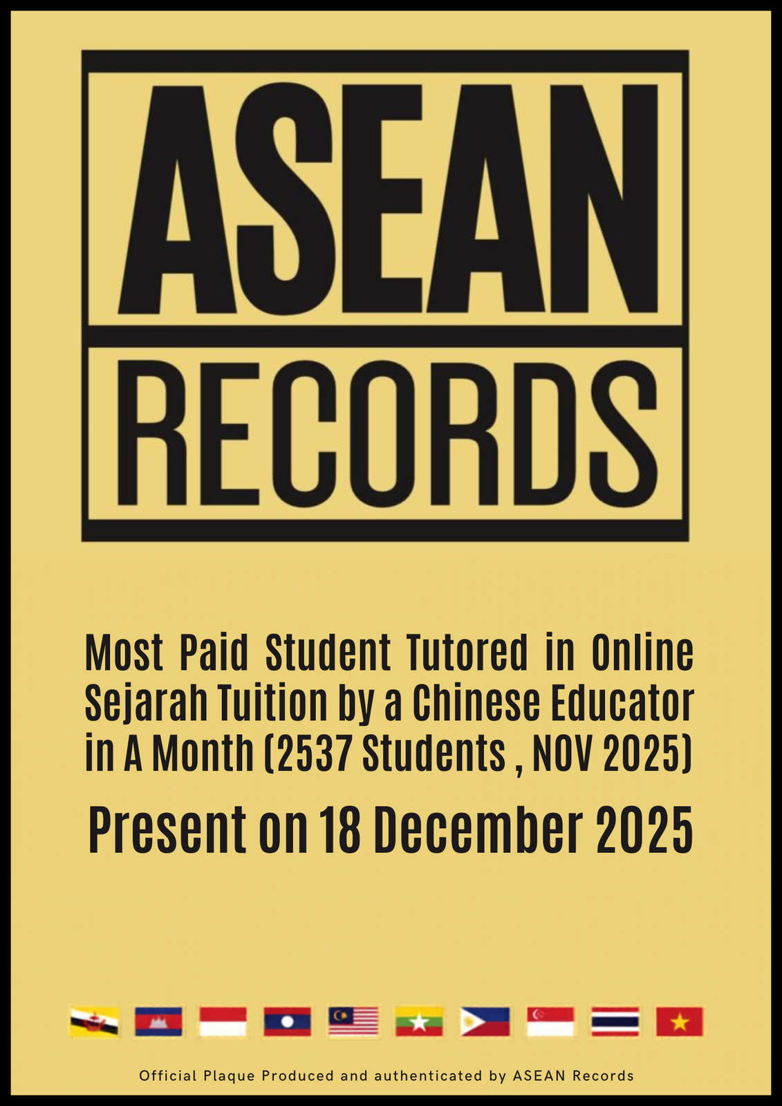 Asean Record Badge